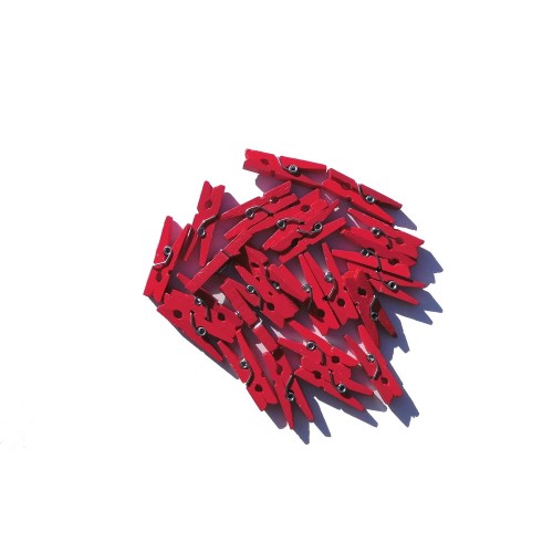 Miniklammern rot 24 Stück von efco